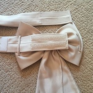 satin flower girl sash with back bow